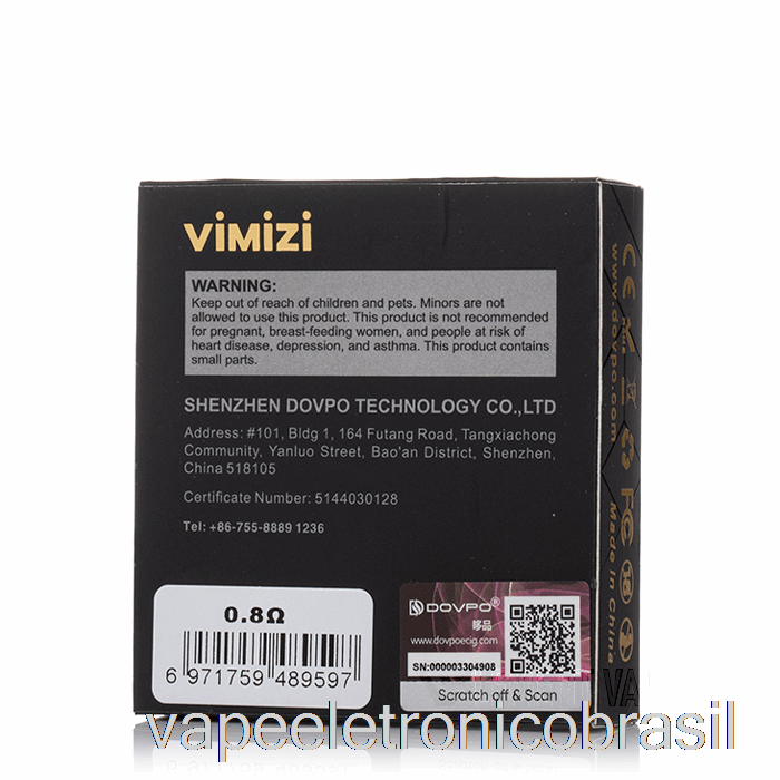 Vape Recarregável Dovpo Vimizi Pods De Substituição 0,8ohm Pods